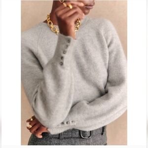 Sezane Louise Jumper Mohair Sweater Gray - M